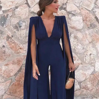 Chiffon long sleeved sexy back jumpsuit Angel Wishes