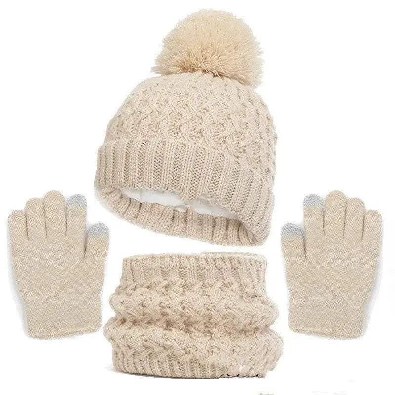 Children's Hat Scarf Gloves Three-piece Set Angel Wishes