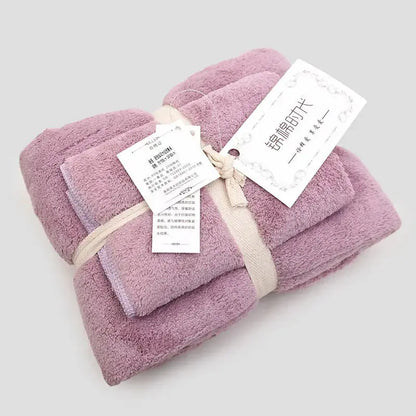 Coral velvet gift towel bath towel set Angel Wishes