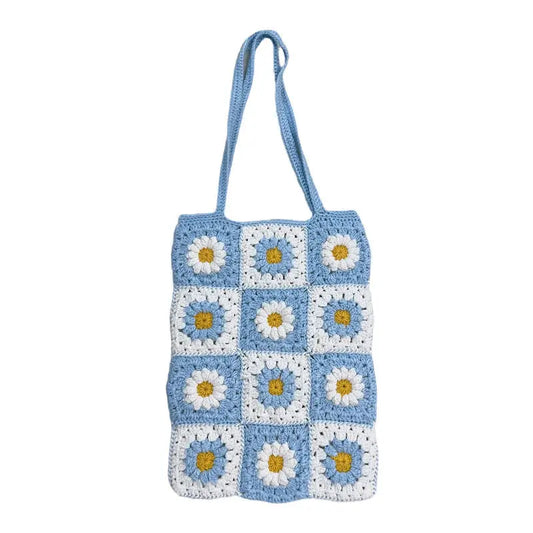 Crochet Bag with Small Flowers Angel Wishes