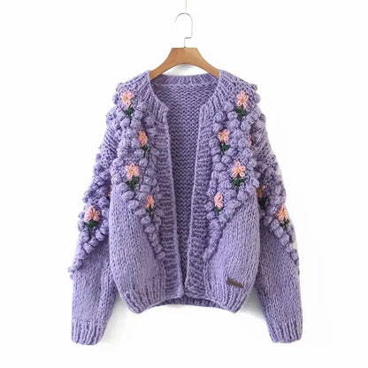 Crochet Flower Sweater Cardigan Angel Wishes