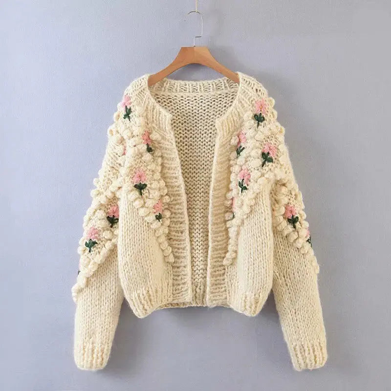 Crochet Flower Sweater Cardigan Angel Wishes