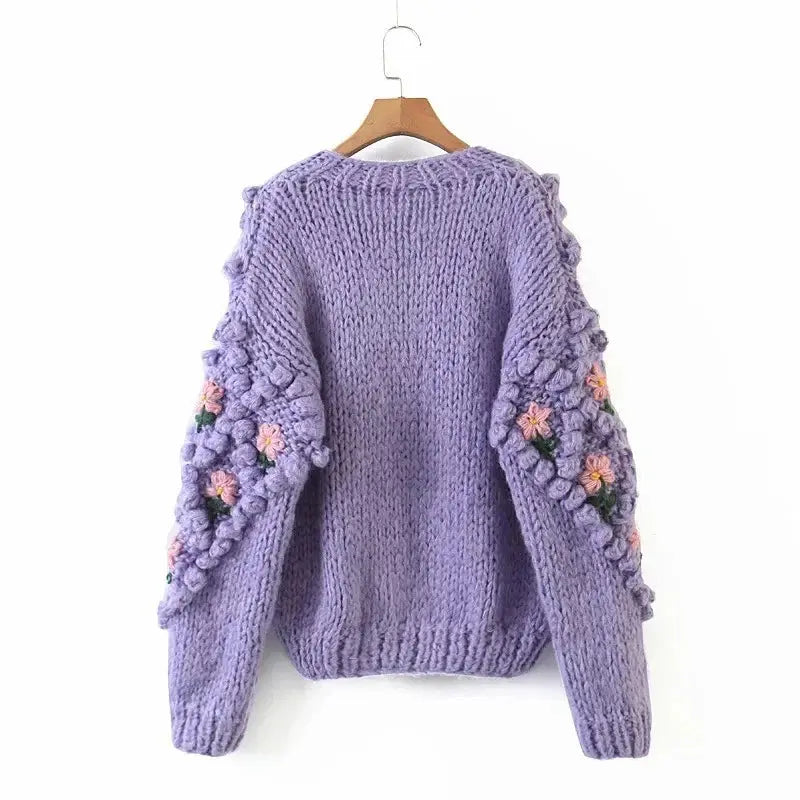 Crochet Flower Sweater Cardigan Angel Wishes