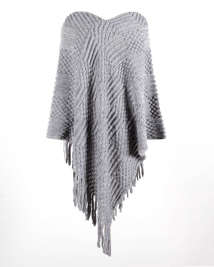 Fringed Cloak Shawl Sweater Angel Wishes