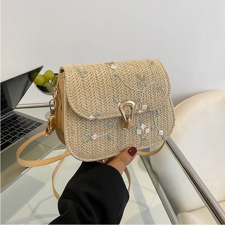 Fashionable Straw Woven Bag - Angel Wishes