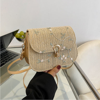 Fashionable Straw Woven Bag - Angel Wishes