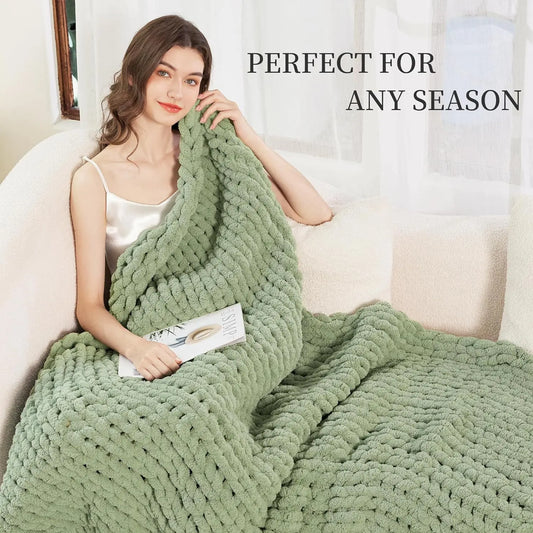 Chunky Knit Blanket Angel Wishes