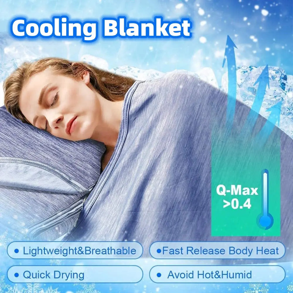 Cooling Blanket Cooling Fiber Absorb Heat Washable Cover Over Blankets Summer Angel Wishes