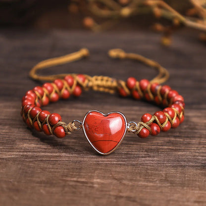 Natural Stone Bracelet Lapis Lazuli Pattern Double-row Braided Bracelet Angel Wishes