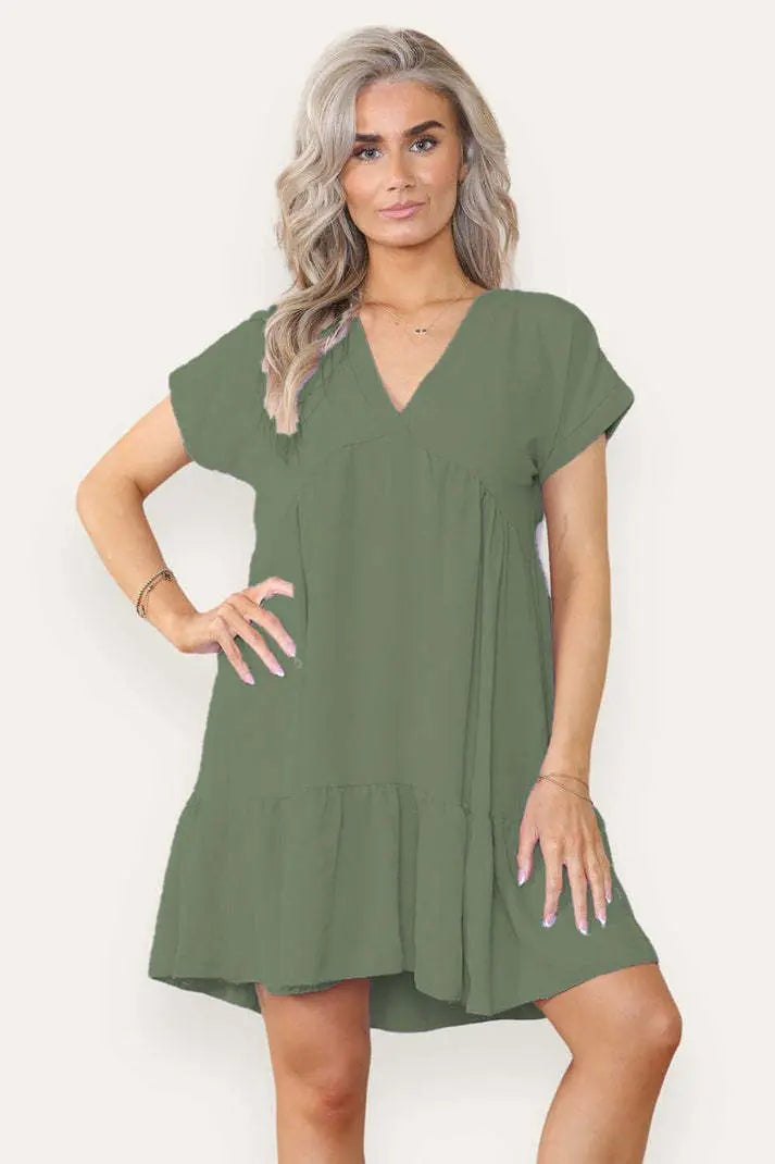 Fancy Style Tiered Smock Dress Angel Wishes