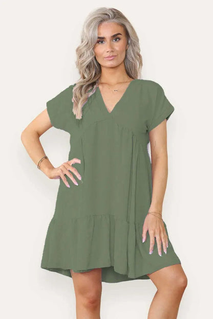 Fancy Style Tiered Smock Dress Angel Wishes