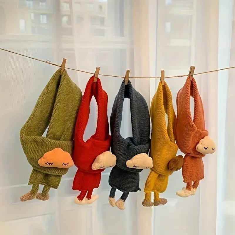 Children's Scarf, Girls Warm Knitted Scarf, Cute Cloud Neck Scarf For Autumn And Winter Kids Scarf Soft Warm Knit Neck Warmer Winter Classic Scarf For Boys Girls - Angel Wishes