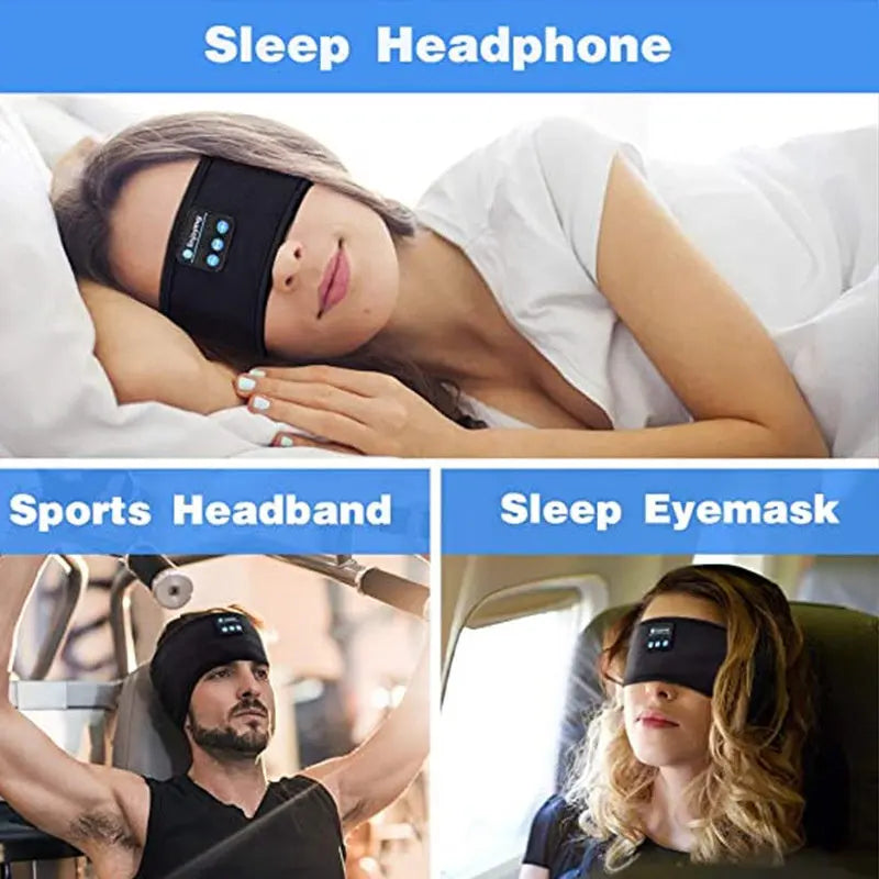 Wireless Bluetooth Headband Sleep Eye Mask Speaker Headphones Headset Sport Angel Wishes