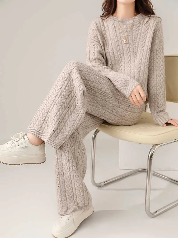 Wool Sweater And Trousers Suit Angel Wishes