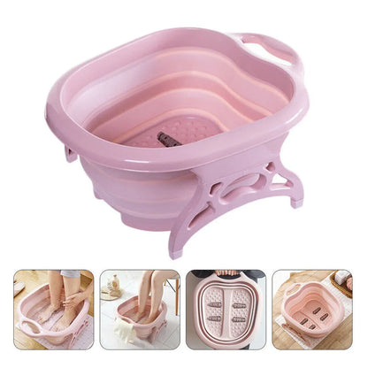 Foot Spa Pedicure Wet Bath Bubble Massage Bucket Feet Therapy Soothing Folding Angel Wishes