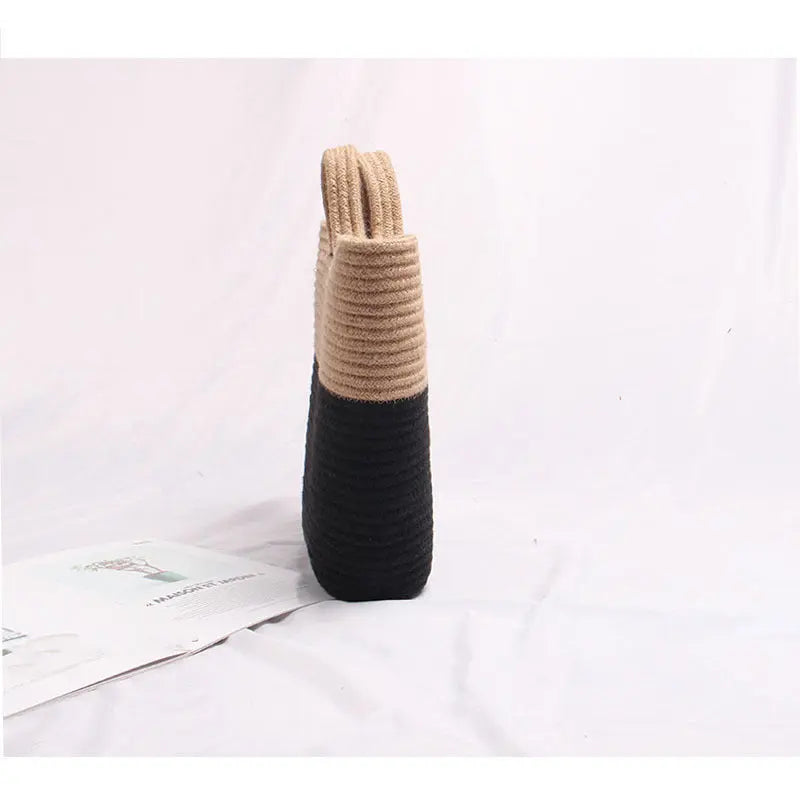 European And American Fashion Color Matching Straw Bag Angel Wishes
