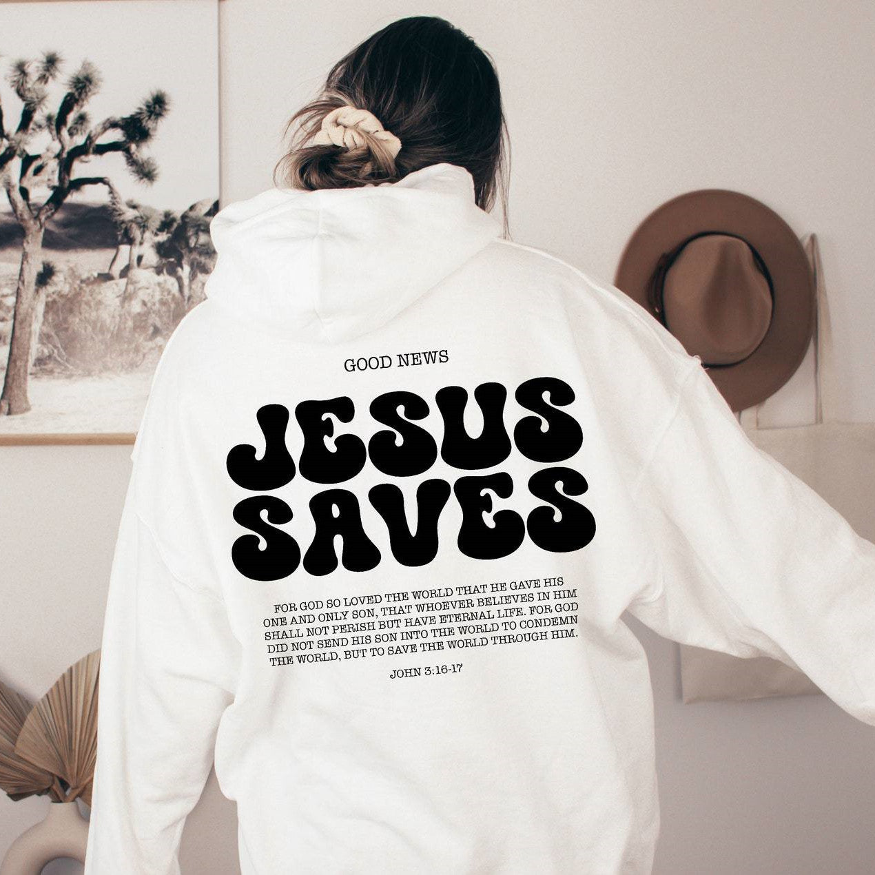 Jesus Saves Hoodie Bible Verses Appear Church Sweater Angel Wishes