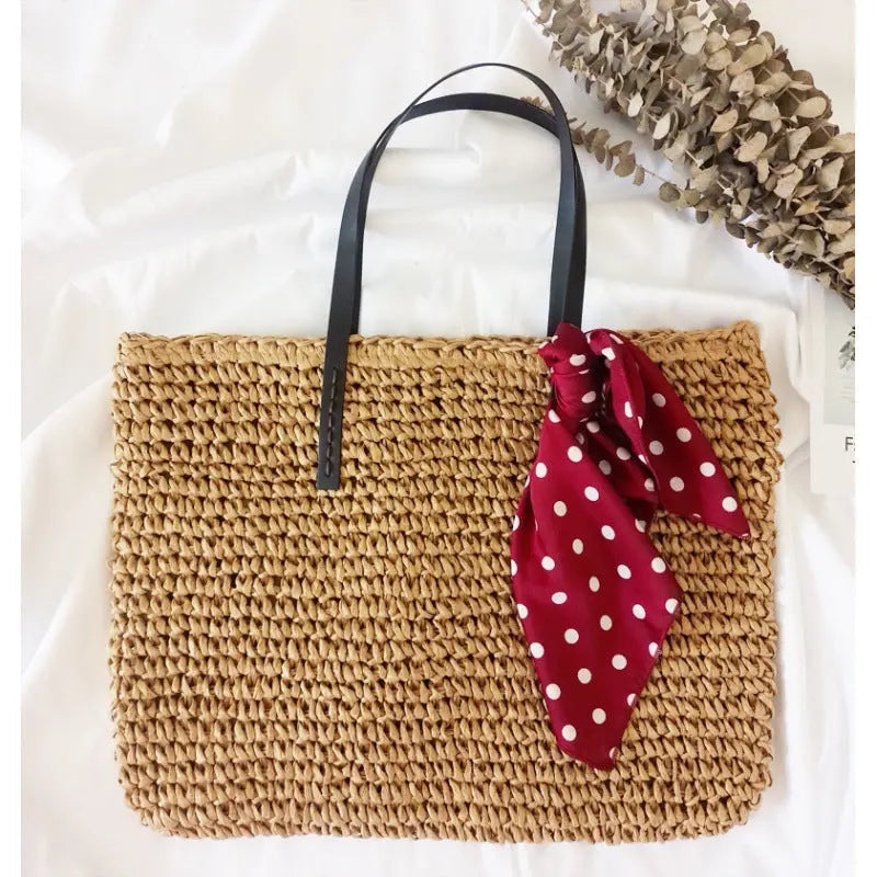 New Seaside Holiday Woven Bag Portable Angel Wishes