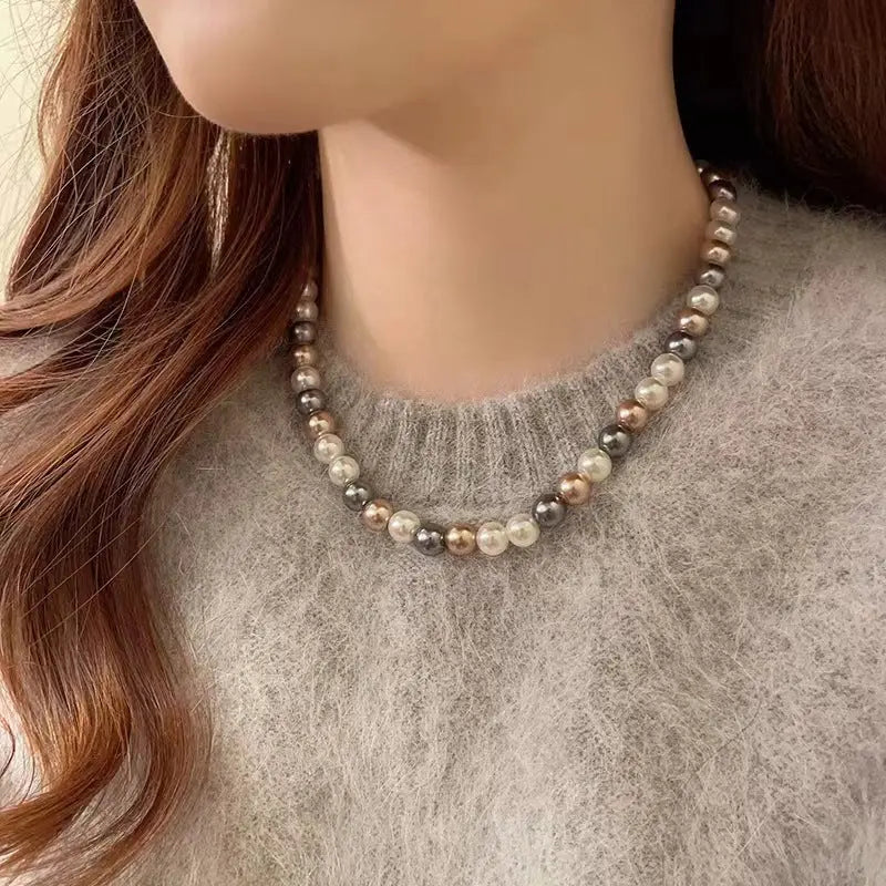 Coloured Glass Pearl Necklace - Angel Wishes