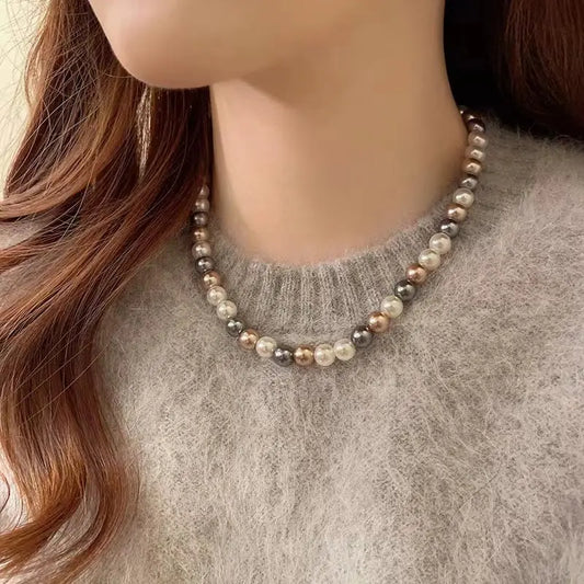 Coloured Glass Pearl Necklace - Angel Wishes