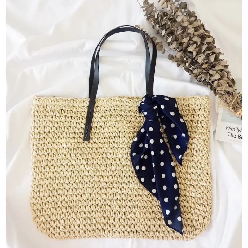 New Seaside Holiday Woven Bag Portable Angel Wishes