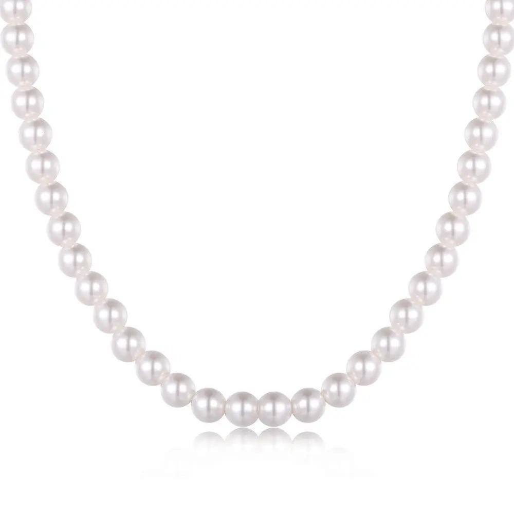 Women's Sterling Silver Necklace With Pearls Angel Wishes