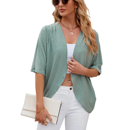 Half Sleeves Cardigan Knitted Cardigan Coat Office Cardigan Angel Wishes