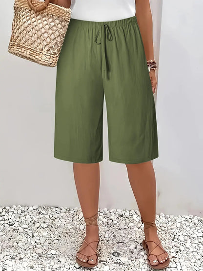 Casual Fashion Solid Colour or Cropped Shorts Angel Wishes