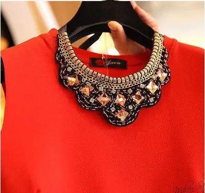 Round Neck Clothes Pendant All Match Fashion Fake Collar Necklace Angel Wishes
