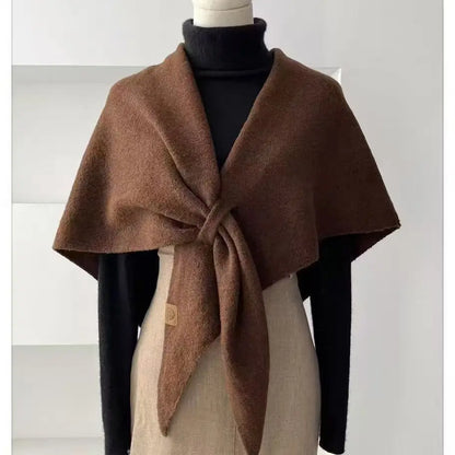 Wool Knitted Triangle Shawl Fashionable Warm Scarf Angel Wishes
