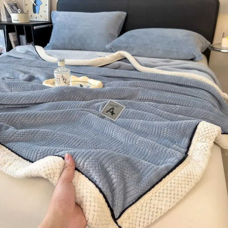 Knitted Blanket Velvet Blanket Coral Fleece Air-conditioning Blanket Angel Wishes