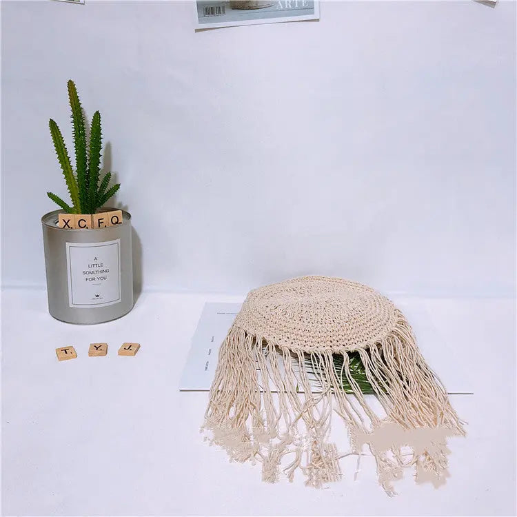 Round Tassel Cotton Bag Angel Wishes