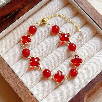 Natural Amethyst Citrine Alloy Bracelet Angel Wishes