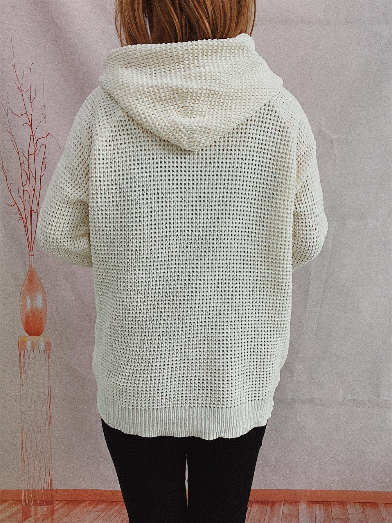 Hooded Knit Sweater Angel Wishes