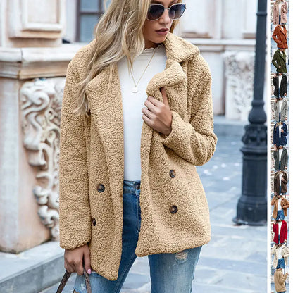 Loose Lapel Fluffy Coat Outwear For Women Angel Wishes