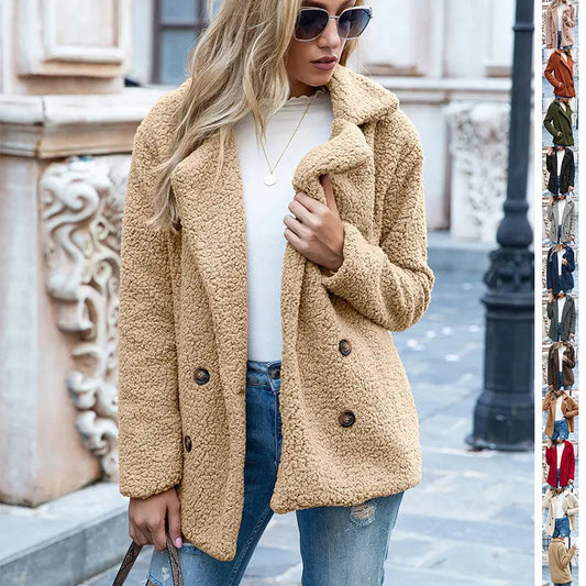 Loose Lapel Fluffy Coat Outwear For Women Angel Wishes