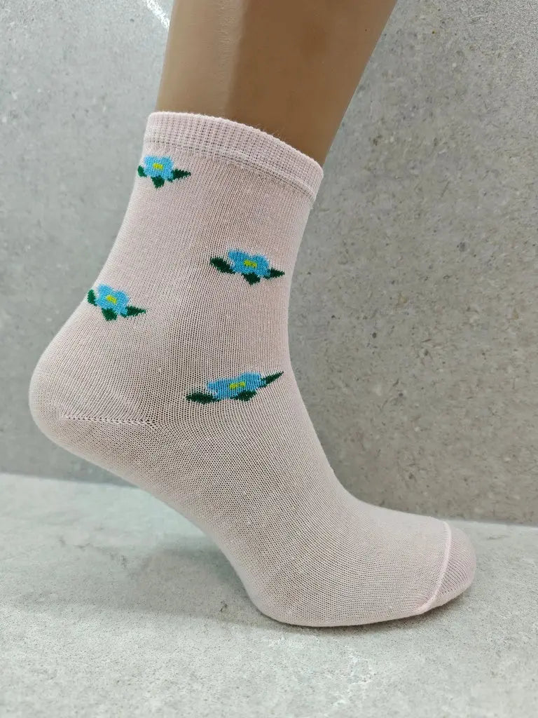 Women's Floral Cotton Socks 6 12 24 Pairs Angel Wishes