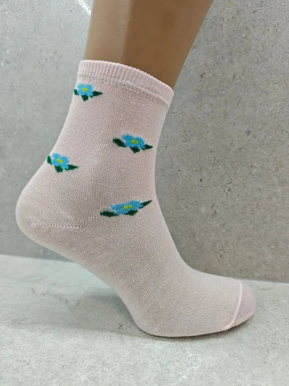 Women's Floral Cotton Socks 6 12 24 Pairs Angel Wishes