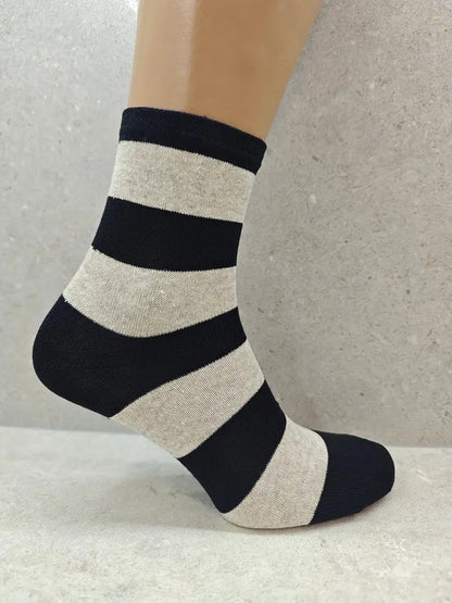 Womens Colourful Striped Socks Pack Of 6 12 24 Pairs Angel Wishes