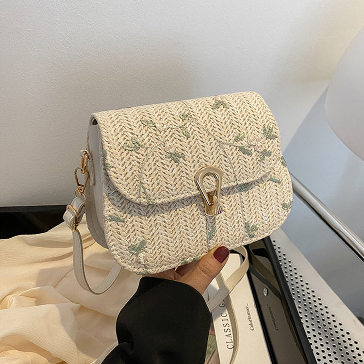 Fashionable Straw Woven Bag - Angel Wishes