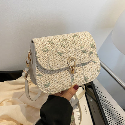 Fashionable Straw Woven Bag - Angel Wishes