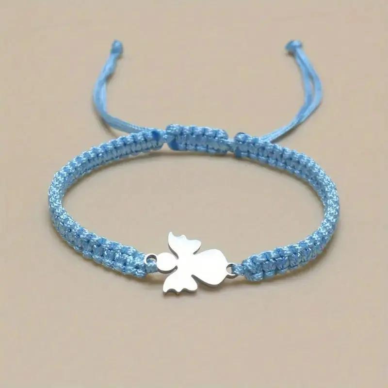 Cute Stainless Steel Hand-woven Angel Bracelet Angel Wishes