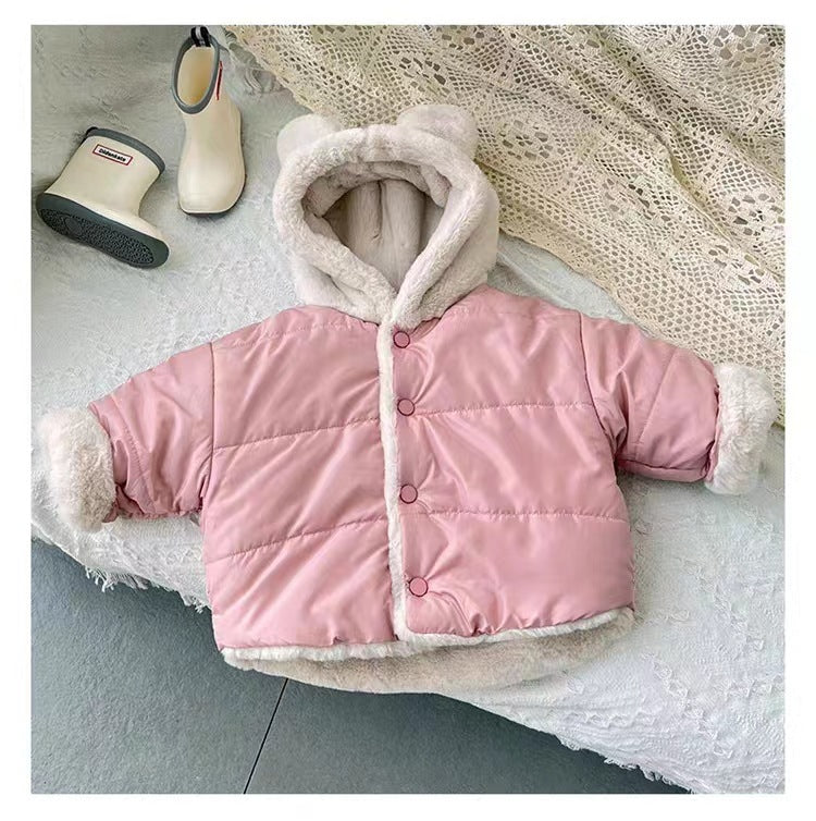 Children Fleece-lined Furry Coat Angel Wishes