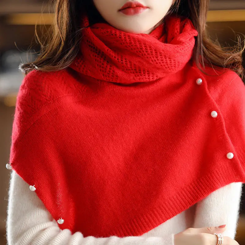 Multifunctional Hollow Neck Shoulder Protection Warm Scarf Angel Wishes