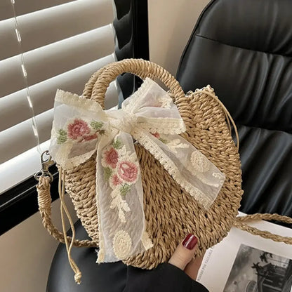 Straw Bag Fresh Simple Designcarry It By Hand Or Crossbody Angel Wishes