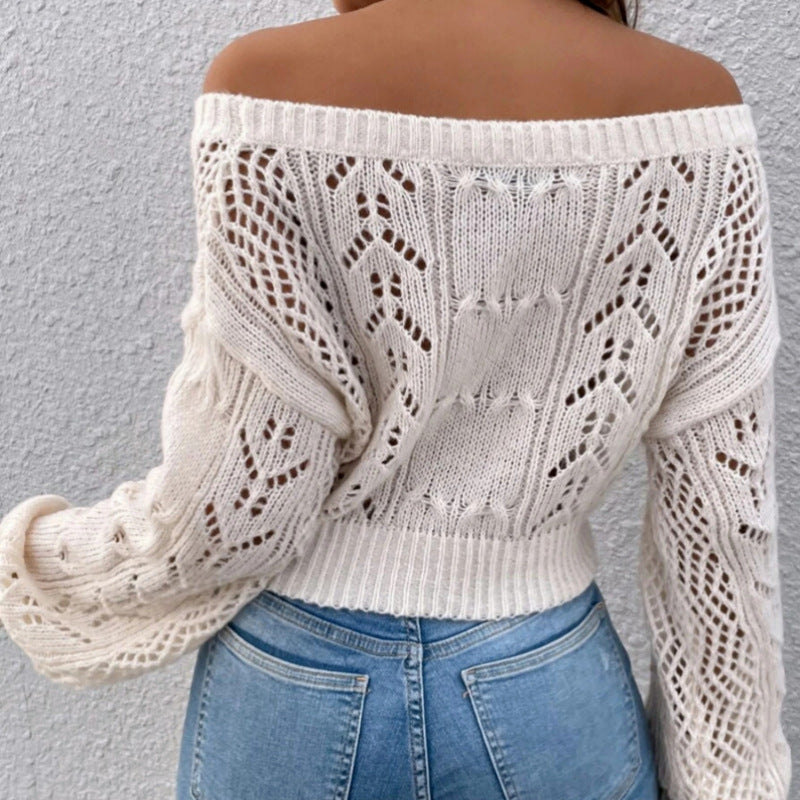 Off-the-Shoulder Sweater Angel Wishes