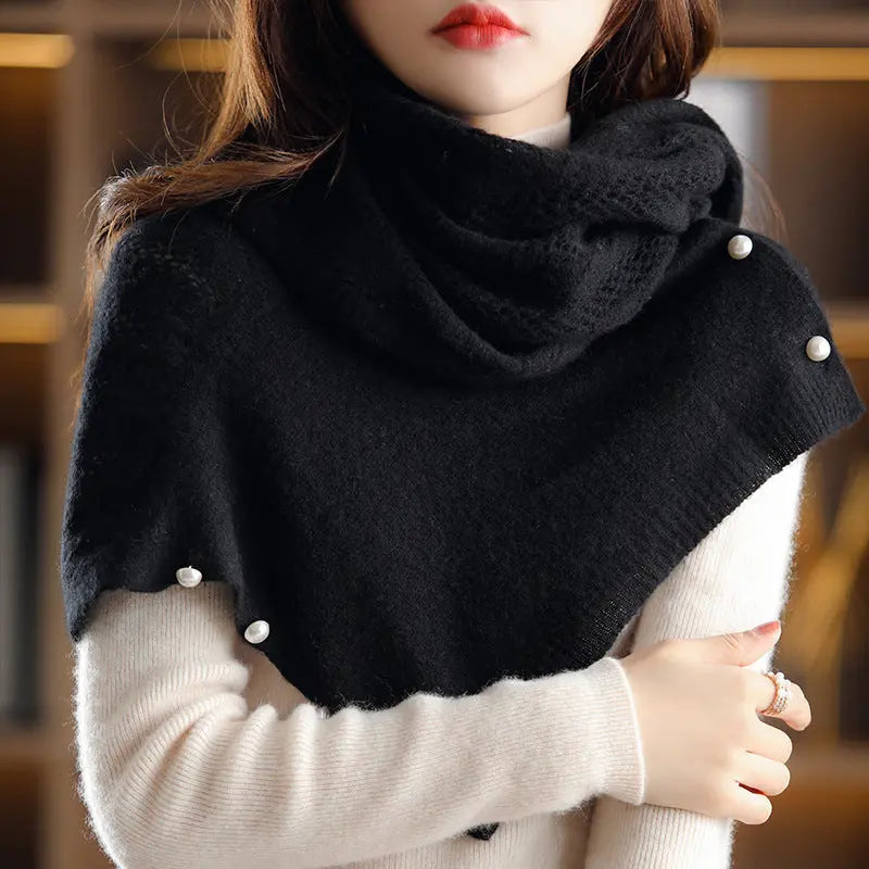 Multifunctional Hollow Neck Shoulder Protection Warm Scarf Angel Wishes