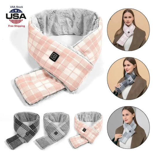 Electric Heated Scarf Winter Neck Warmer Shawl Washable Unisex Scarf With 3 Mode Angel Wishes