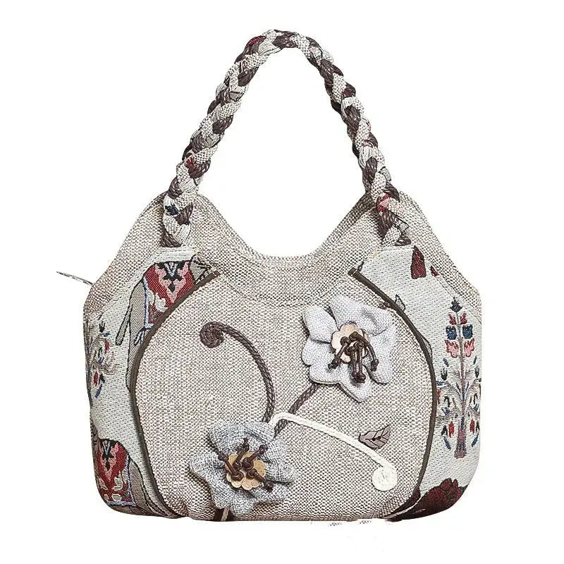 Ethnic Style Hand-woven Handbag All-match Hand Carrying Angel Wishes