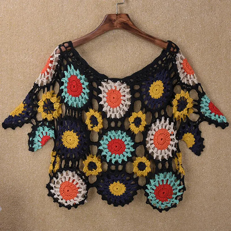Handmade Crocheted, Hollow-out Beach Cover-up Angel Wishes
